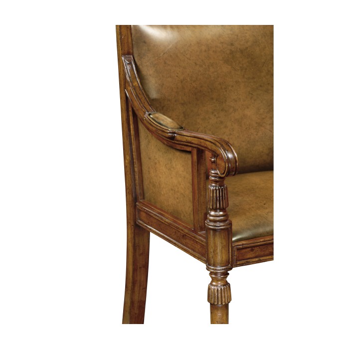 Regency Style Walnut Bergère Arm Chair