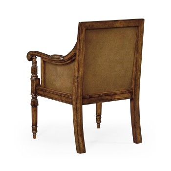 Regency Style Walnut Bergère Arm Chair