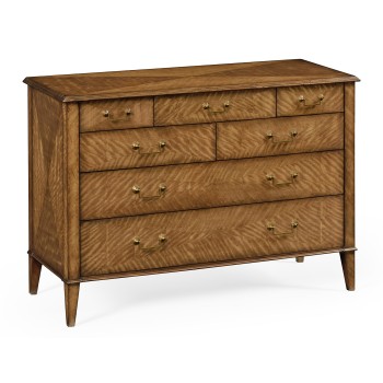 Satinwood large chest of drawers
