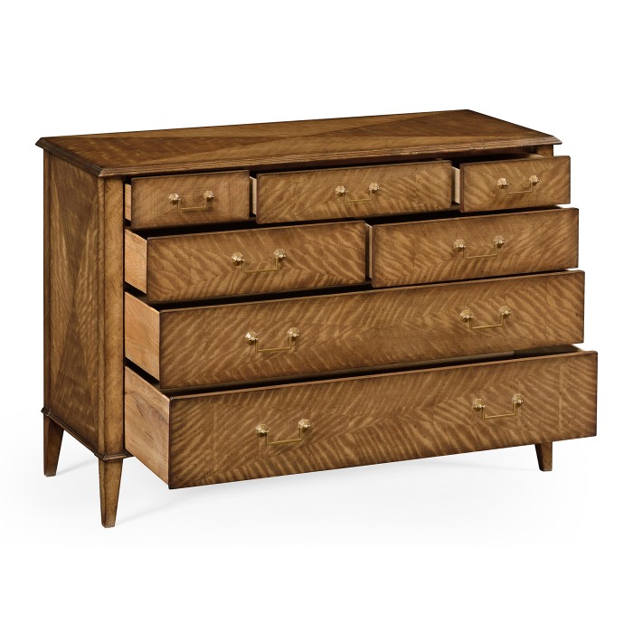Satinwood large chest of drawers