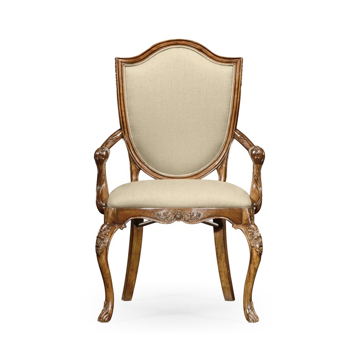 Shield Back Satinwood Arm Chair