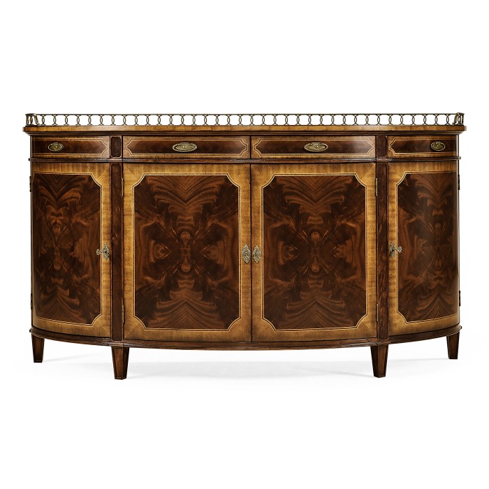 Large Mahogany Demilune Sideboard