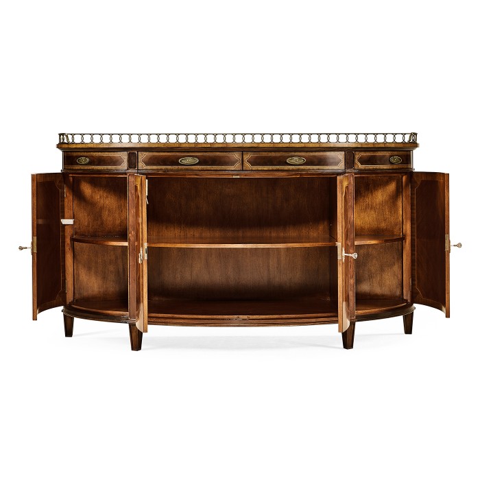 Large Mahogany Demilune Sideboard