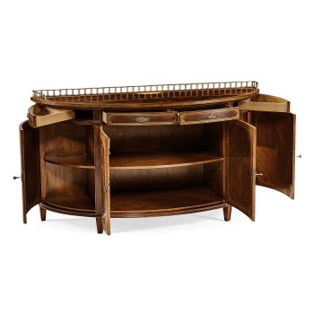 Large Mahogany Demilune Sideboard