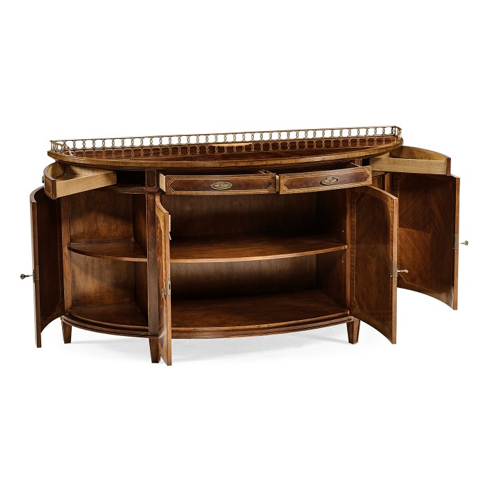 Large Mahogany Demilune Sideboard