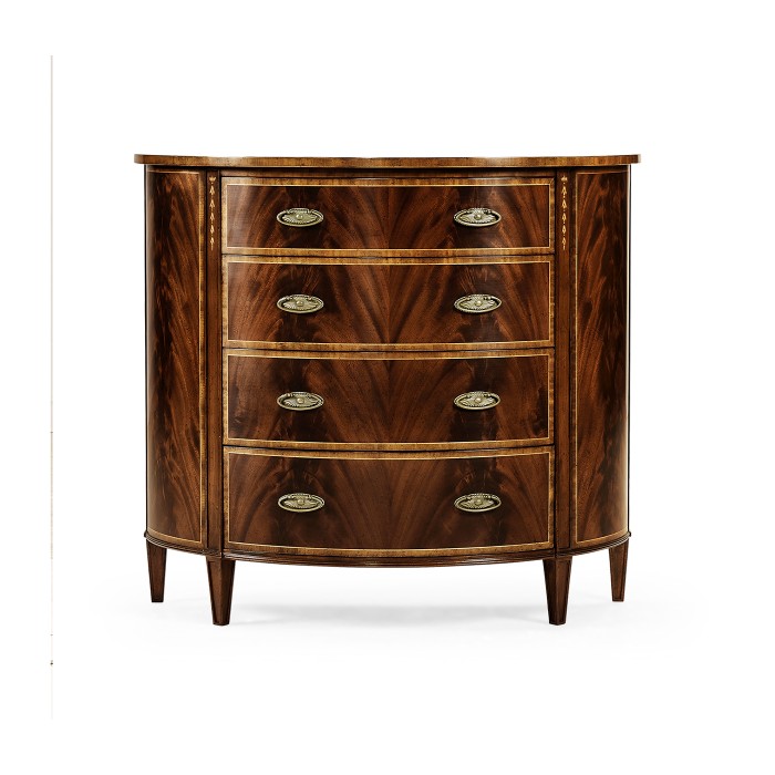 Mahogany Demilune Chest of Drawers