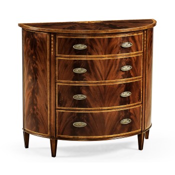 Mahogany Demilune Chest of Drawers