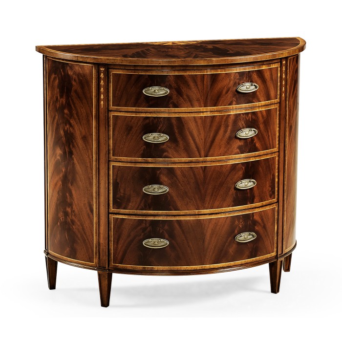 Mahogany Demilune Chest of Drawers