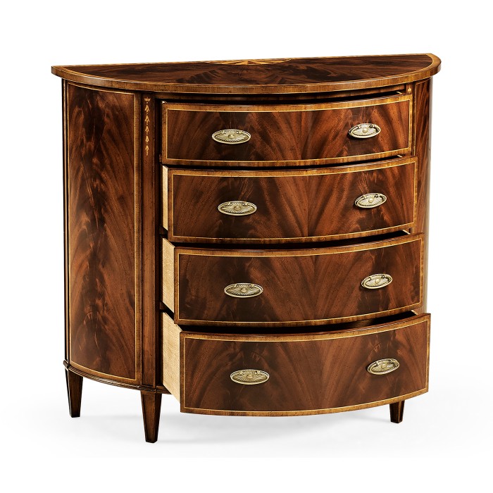 Mahogany Demilune Chest of Drawers