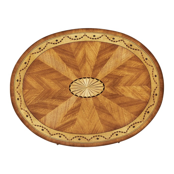 Sheraton Satinwood Oval Coffee Table