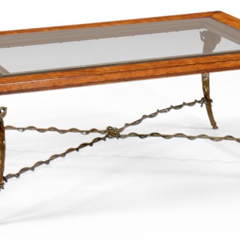 Brass rams head coffee table