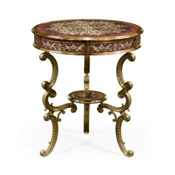 Titian Red Églomisé Side Table