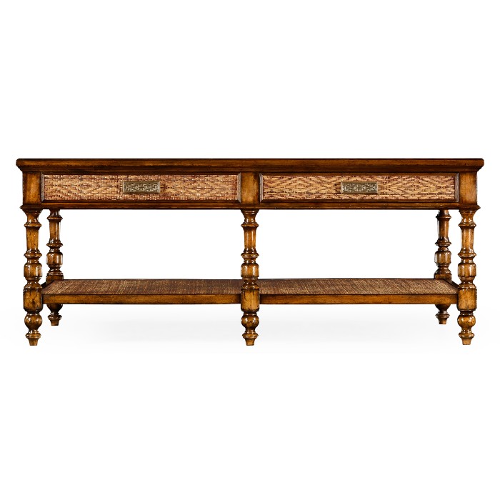 Caned coffee table