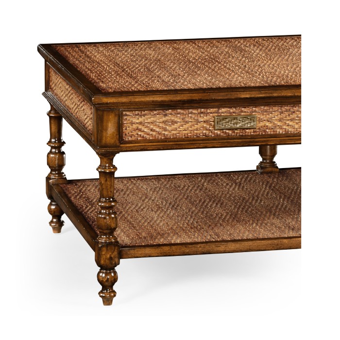 Caned coffee table