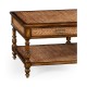 Caned coffee table