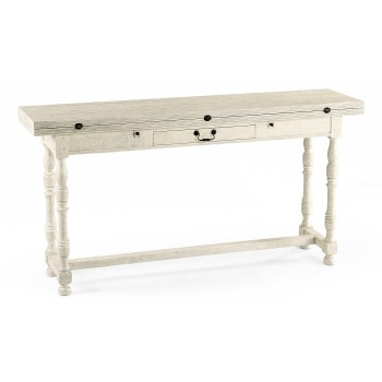 Small Whitewash Driftwood  Hunt Table