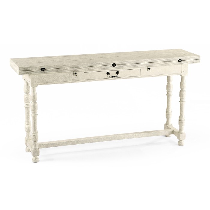 Small Whitewash Driftwood  Hunt Table