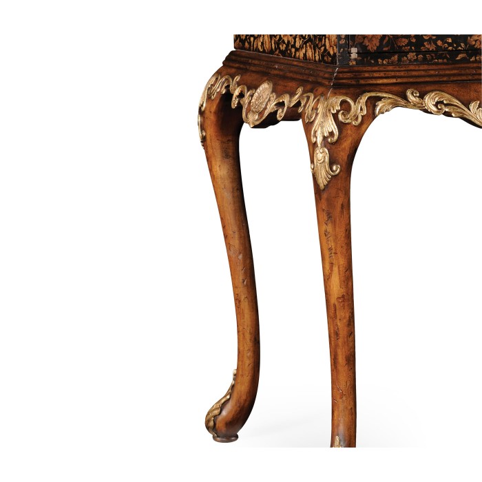 Black Chinoiserie Drinks Cabinet