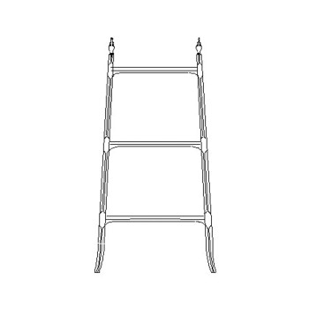Regency style black three-tier étagère (Small)