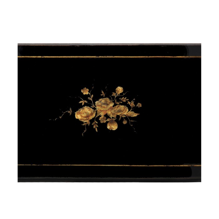 Regency Style Black Three-Tier Étagère (Large)