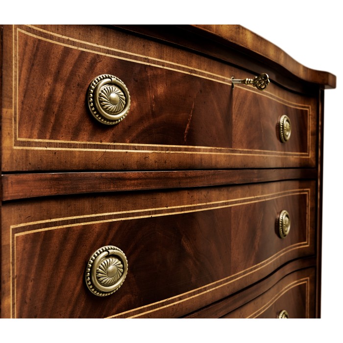 Mahogany Chest of Drawers with Raised Base