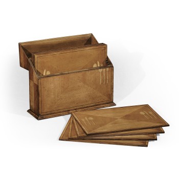 Rectangular Satinwood & Cutlery Inlay Placemat Box