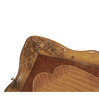 Satinwood Carved Rectangular Tray