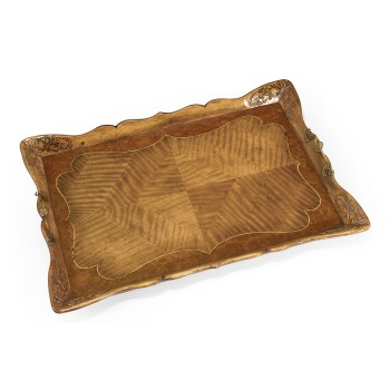 Satinwood Carved Rectangular Tray