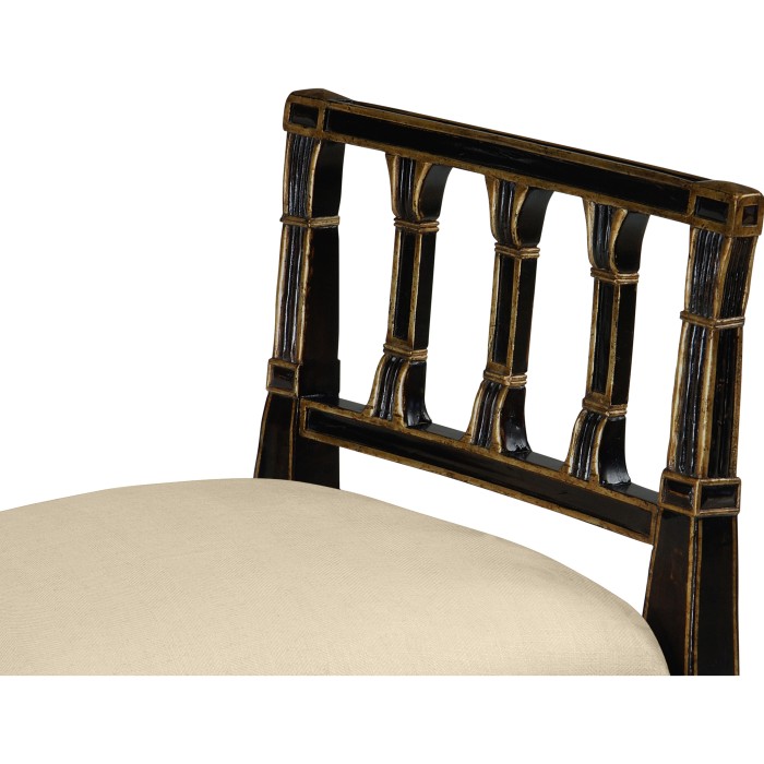 Back & Gilt window seat