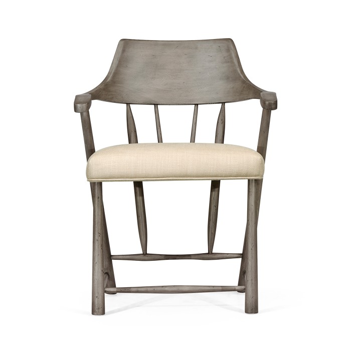 Casual Dark Grey Captains Chair