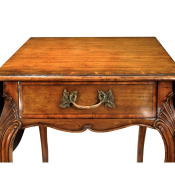 Carved walnut pembroke table