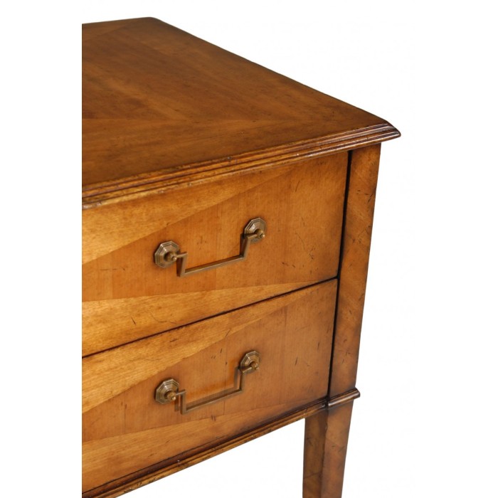 Rectangular satinwood chest of two drawers
