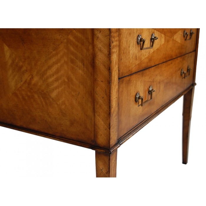 Rectangular satinwood chest of two drawers