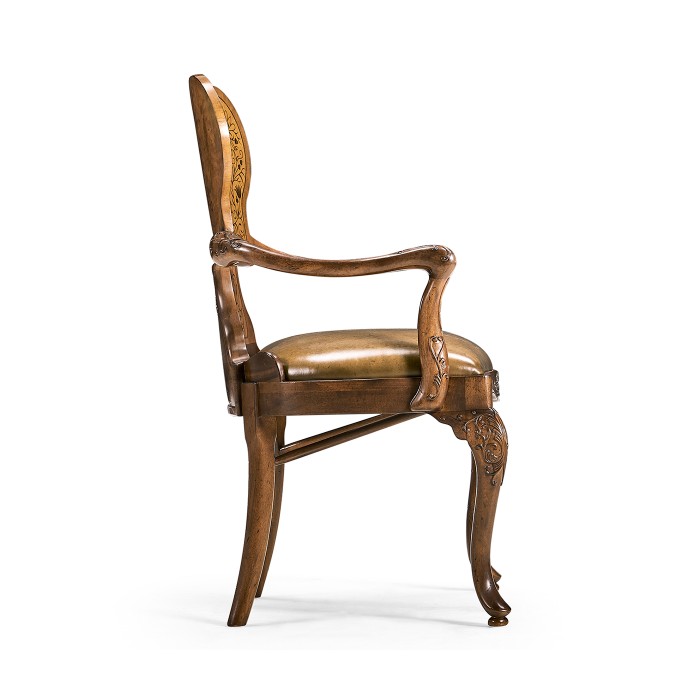 Seaweed Marquetry Arm Chair