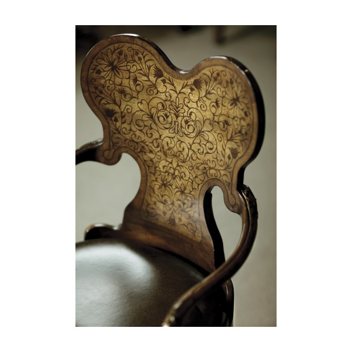 Seaweed Marquetry Side Chair
