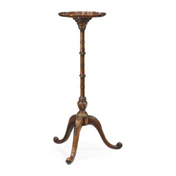 Mahogany Pie-Crust Candlestand