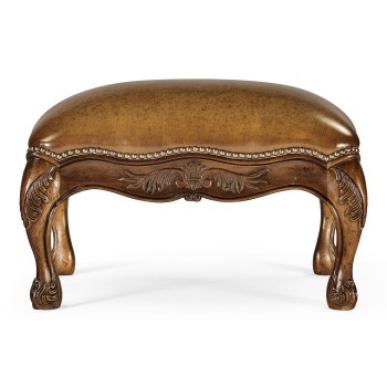 Small French Provincial Walnut Footstool