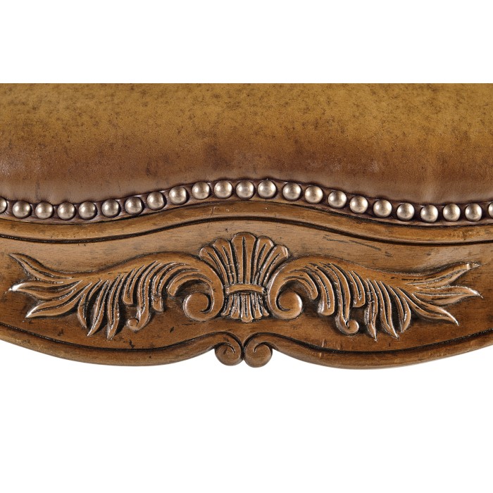 Small French Provincial Walnut Footstool