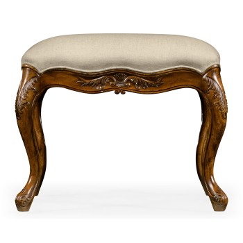 Large French Provincial Walnut Footstool