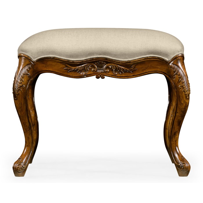 Large French Provincial Walnut Footstool