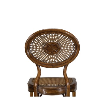 French caned chair with oval back (Side)
