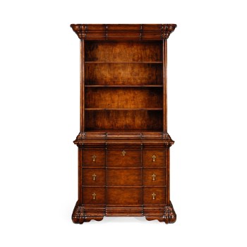 Dutch style large bookcase with drawers