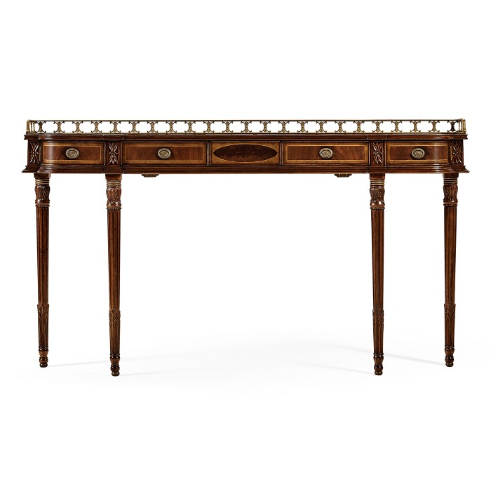 Narrow Gallery Mahogany Console Table