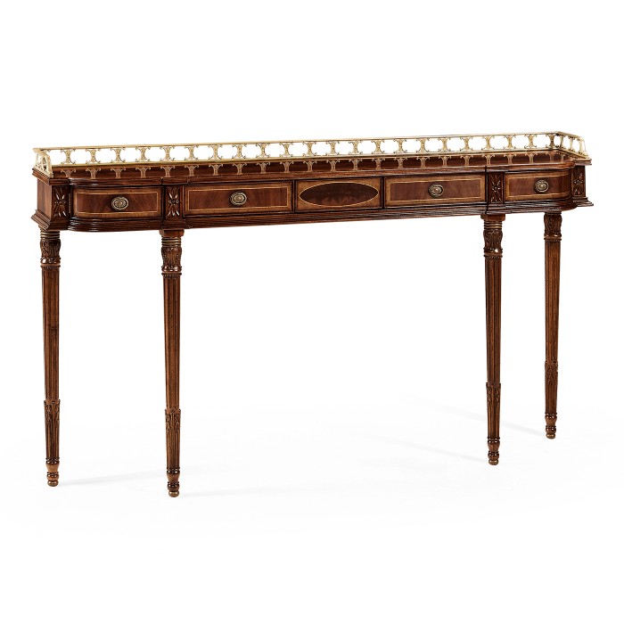 Narrow Gallery Mahogany Console Table