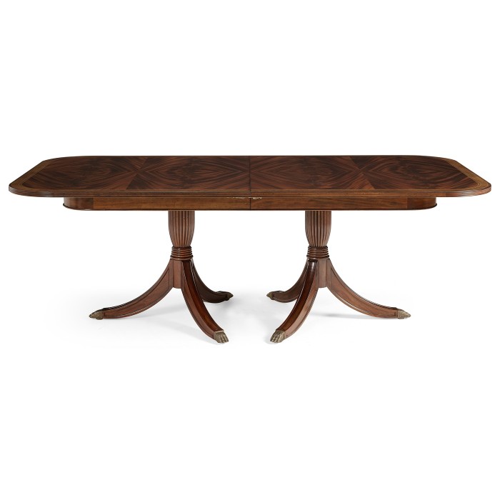 Buckingham Two–Leaf Mahogany Extending Dining Table 88"