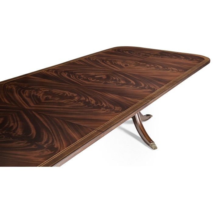 Buckingham Two–Leaf Mahogany Extending Dining Table 88"