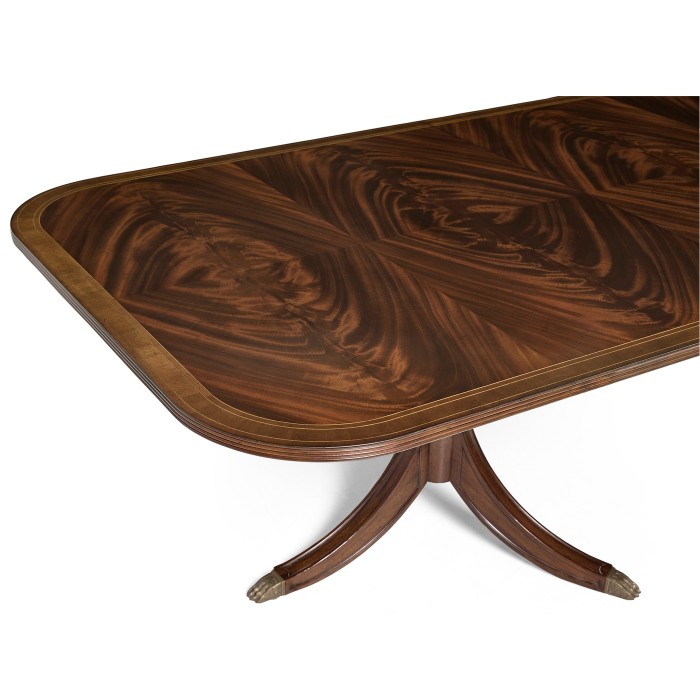 Buckingham Two–Leaf Mahogany Extending Dining Table 88"