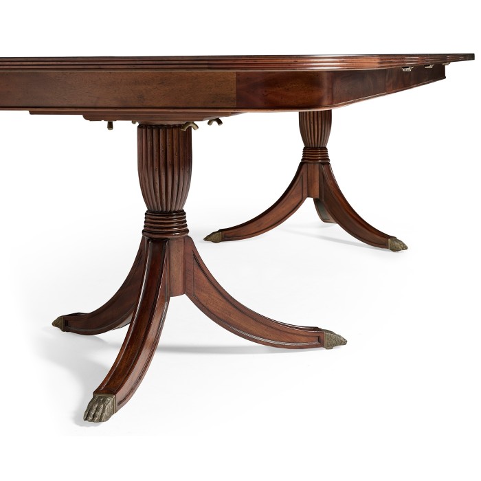 Buckingham Two–Leaf Mahogany Extending Dining Table 88"