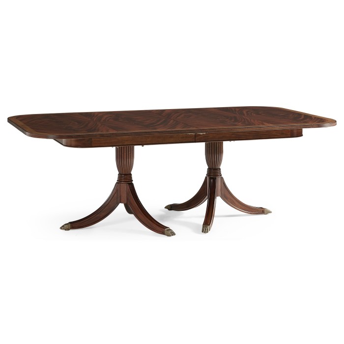 Buckingham Two–Leaf Mahogany Extending Dining Table 88"