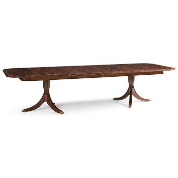Buckingham Two–Leaf Mahogany Extending Dining Table 88"